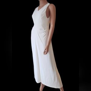Emanuel Ungaro Vintage Off White Silk Blend Column‎ Dress